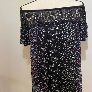 Off Shoulder Butterfly Blouse